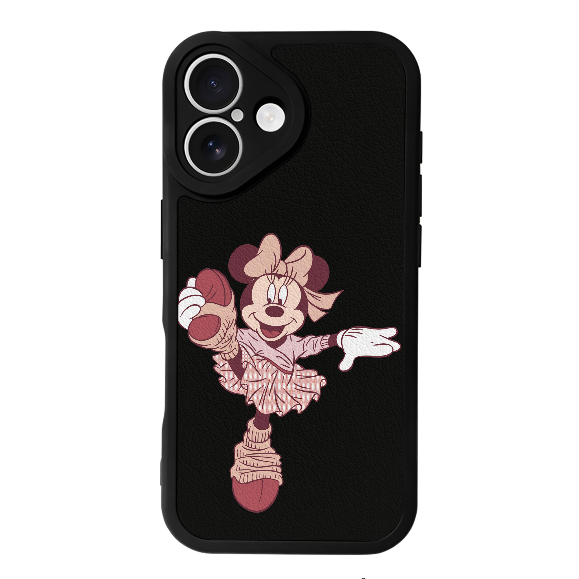 （画像用） ミッキーマウス Mickey Mouse 【iPhone 16シリーズ対応】シリコンスマホケース（レザー調） 材質：シリコン